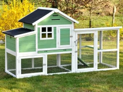 Nanook Hühnerstall Hühnerkäfig Mit Legebox - Grün - 188 X 63 X 115 Cm