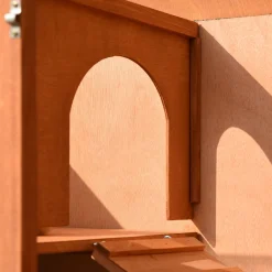 PawHut Kleintierstall Kleintierkäfig Mit Asphaltdach Leiter Kleintierhaus Meerschweinchenstall Doppelstöckig Draußen Winterfest Tannenholz Natur 102 X 56 X 85 Cm -Garten- & Gewächshäuser Geschäft 574250c06bc6ac81fbeaf13c9c032413