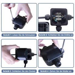 Wolketon Verteilerdose Abzweigdose 10er IP68 Wasserdichte 3-Wege-Verbindungsdose Erdkabel Schwarz Elektrischer Aussenverteilerdose Kabeleinfuehrungen 12 Wolketon Verteilerdose Abzweigdose 10er IP68 Wasserdichte 3-Wege-Verbindungsdose Erdkabel Schwarz Elektrischer Aussenverteilerdose Kabeleinfuehrungen -Garten- & Gewächshäuser Geschäft 574fb0a2c202f0e24c3900193f4d8654