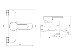 Schütte SCHÜTTE Design Wannenarmatur DENVER, Badewannenarmatur Mit 1/2" Brauseanschluss, Einhebelmischer Bad Schwarz Matt -Garten- & Gewächshäuser Geschäft 57774604f5edb91502958a48a52c5c33