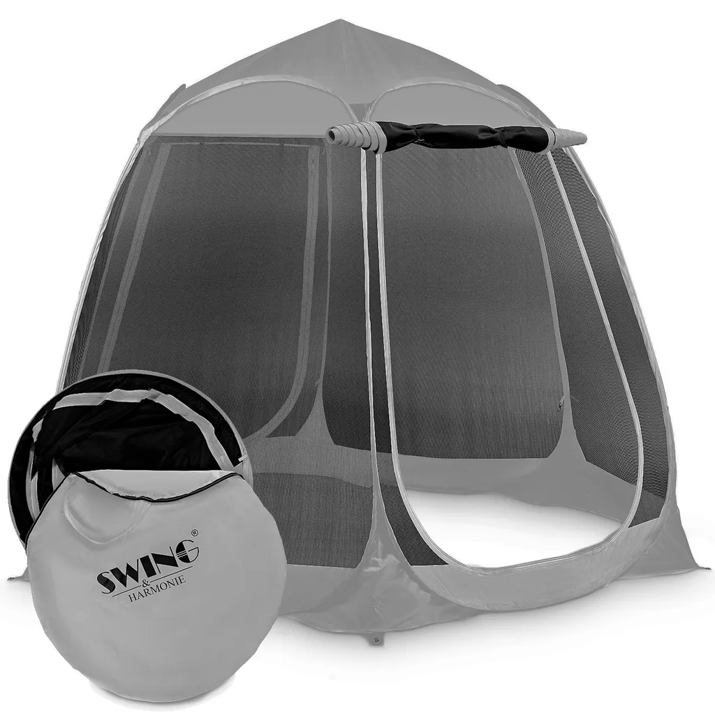 Swing&Harmonie Pavillon Garten PopUp Pavilon Zelt Partyzelt Gartenzelt Iglu Event Pavillion Moskitonetz Sonnenschutz - 10FT - 300cm Anthrazit 1 Swing&Harmonie Pavillon Garten PopUp Pavilon Zelt Partyzelt Gartenzelt Iglu Event Pavillion Moskitonetz Sonnenschutz - 10FT - 300cm Anthrazit