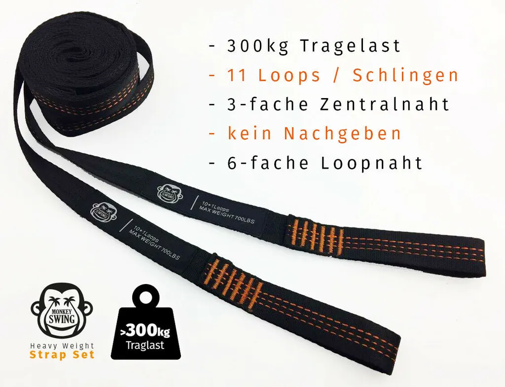 Monkey Swing Hängematte Inkl. Aufhängeset I 275 X 140 Cm I Reise,Camping,Outdoor 3 Monkey Swing Hängematte Inkl. Aufhängeset I 275 X 140 Cm I Reise,Camping,Outdoor – Bild 3