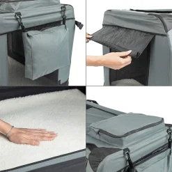 ONVAYA® Faltbare Transportbox Für Hunde & Katzen | XL | Faltbare Hundebox Oder Katzenbox Für Auto & Zuhause | Farbe Grau Schwarz 11 ONVAYA® Faltbare Transportbox Für Hunde & Katzen | XL | Faltbare Hundebox Oder Katzenbox Für Auto & Zuhause | Farbe Grau Schwarz -Garten- & Gewächshäuser Geschäft 579de173b1004b611dd1ec7855f9590e