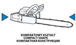 GRAPHITE Benzin Kettensäge 2kW 2.7PS, 16" Schiene, 52cm3 Hubraum, 2-Takt-Verbrennungsmotor , 40cm Stange, Automatischer Saugschalter, Tankinhalt 550 Cm³, Gewicht 5,53 Kg -Garten- & Gewächshäuser Geschäft 57c874070d7af92e72f28e18a78b887c