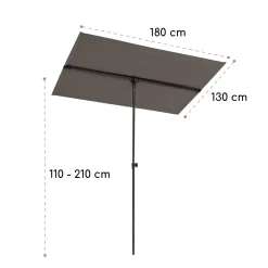 Blumfeldt Flex-Shade L Sonnenschirm Sonnenschutz ,Fläche: 130 X 180 Cm ,Material: Polyester ,UV-Schutzfaktor 50 ,Aluminium-Standbein ,wasserabweisend ,dunkelgrau -Garten- & Gewächshäuser Geschäft 57ce86337e7fa95e2a4a8ef190a390a2