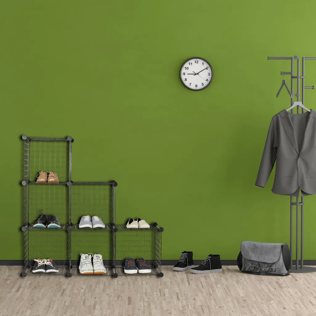 Relaxdays Regalsystem Drahtgitter 6 Fächer 7 Relaxdays Regalsystem Drahtgitter 6 Fächer – Bild 7