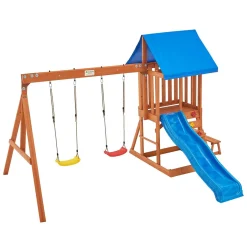 Juskys Spielturm Yannis – Klettergerüst Für Kinder Mit Rutsche, Schaukeln, Kletterwand & Zubehör – Kletterturm Für Outdoor Aus Holz Ab 3 Jahren -Garten- & Gewächshäuser Geschäft 58317a269fb211a54b3ba7658b266ba0