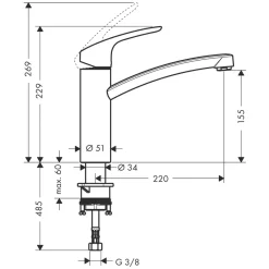 Naber Focus E2, Einhebelmischer, Edelstahlfinish, Hochdruck 4 Naber Focus E2, Einhebelmischer, Edelstahlfinish, Hochdruck -Garten- & Gewächshäuser Geschäft 58759fd8b827413e0c5ab9e676699659