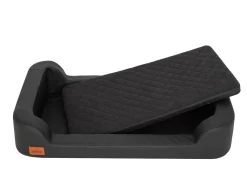 Orthopädisches Kunstleder Hundebett TRIUMPH Bett Sofa Schlafplatz Sofa HobbyDog - Größe: XXL Farbe: Schwarz -Garten- & Gewächshäuser Geschäft 58844f422f511a792289188cf7c58489