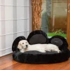 Hundebett Hobbydog PFOTE Tierbett Hundesofa Schlafplatz Couch Rund Plüsch XXL Schwarz