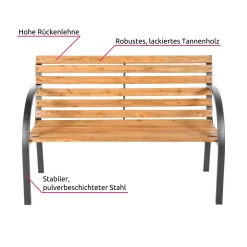 Tectake Gartenbank Micha 2-Sitzer Aus Holz 119,5x 62x83cm - Braun -Garten- & Gewächshäuser Geschäft 58c68e127244e1c1261dfd437596d543