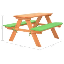 VidaXL Kinder-Picknicktisch Mit B?nken 89¡Á79¡Á50 Cm Massivholz Tanne -Garten- & Gewächshäuser Geschäft 58d72d34de7214d5fff68096fa6754dd