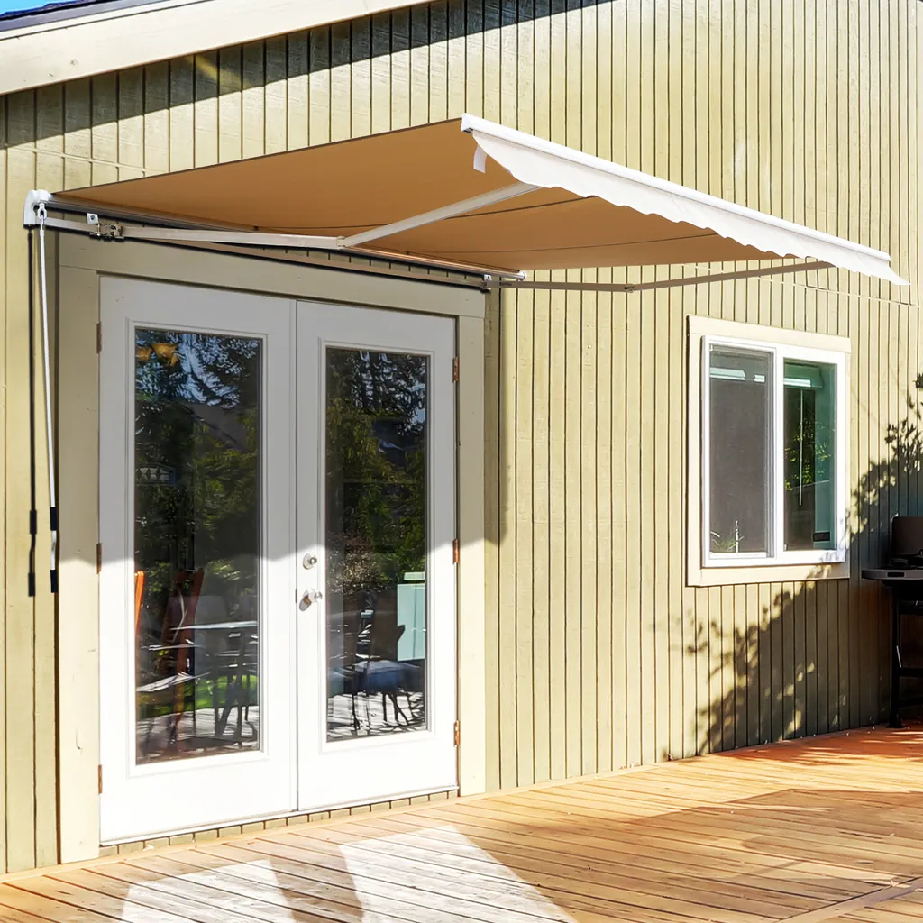 Outsunny Markise Gelenkarmmarkise Sonnenschutz Balkon Creme 3x2,5m 2 Outsunny Markise Gelenkarmmarkise Sonnenschutz Balkon Creme 3x2,5m – Bild 2