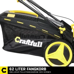 Craftfull Benzinrasenmäher CR-139-20, 46 Cm Schnittbreite, Benzin Rasenmäher Mit Radantrieb Inkl. Rasenkamm, 139cc, 3,2 KW / 4,5PS, Euro 5 Norm, 5in1, Marken Motor, GT-Markengetriebe, 8 Stufen Höhenverstellbar, 62 Liter Fangsack, Easy-Clean-Funktion -Garten- & Gewächshäuser Geschäft 59bbb05ae8e52271fc29d0eaad91fa51