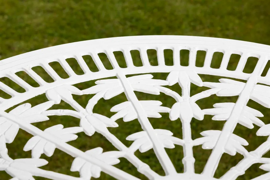 Merxx Gartentisch Lugano Aluminiumguss Weiß 70 Cm X 70 Cm X 68 Cm 2 Merxx Gartentisch Lugano Aluminiumguss Weiß 70 Cm X 70 Cm X 68 Cm – Bild 2