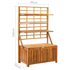 VidaXL Aufbewahrungstruhe Mit Rankgitter 99x55x160cm Massivholz Akazie -Garten- & Gewächshäuser Geschäft 59dcb4d07cc251dd1e2864f9d770329e