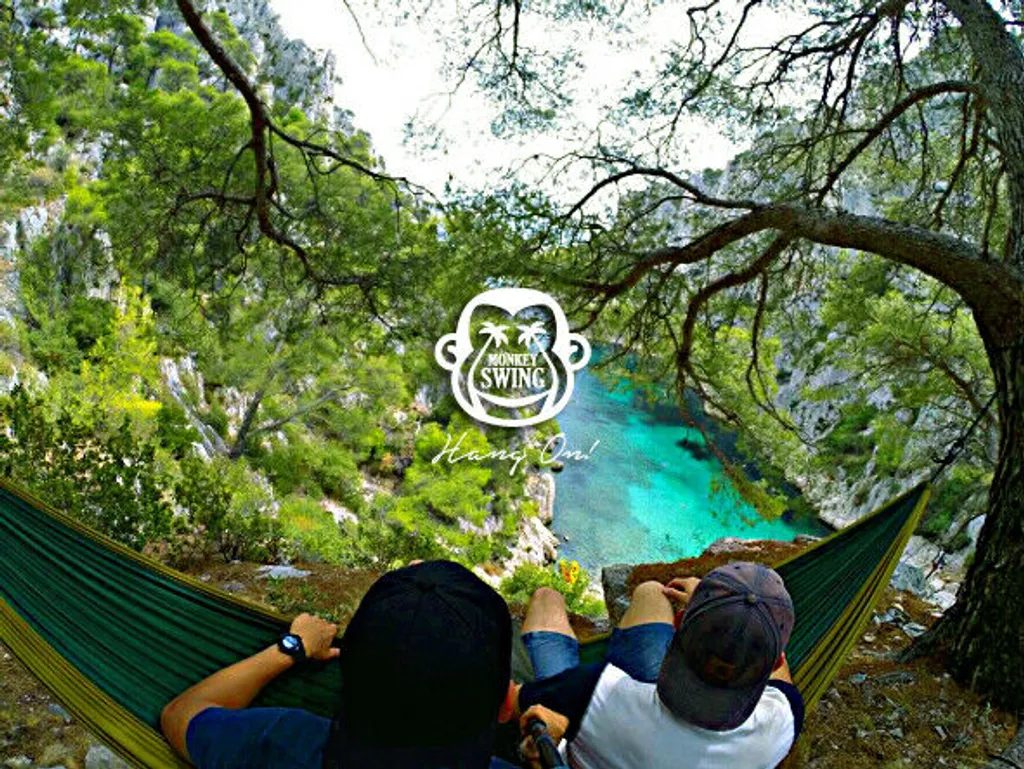 Monkey Swing Hängematte Inkl. Aufhängeset I 275 X 140 Cm I Reise,Camping,Outdoor 7 Monkey Swing Hängematte Inkl. Aufhängeset I 275 X 140 Cm I Reise,Camping,Outdoor – Bild 7