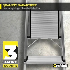 Craftfull Stehleiter CF-133B, Aluminium-Haushaltsleiter, Ablagefläche, Gummi-Standfüße, 3-6 Stufen (4 Stufen) -Garten- & Gewächshäuser Geschäft 5a1c69cd8c3aaac68d027e63a331c493