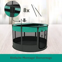 MEISTERPETS Meisterpet® Welpenauslauf Faltbar Welpenlaufstall Tierlaufstall Für Hunde Hasen Katzen Für Innern Oder Außen - Mehrfache Farben Mit Gratis Faltbare Reisenapf! Größe:Ø X H - 115*58 -Garten- & Gewächshäuser Geschäft 5a5ace8a700ba0c2e6659d374900e706