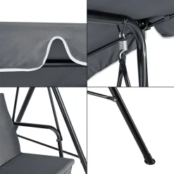 Mendler Hollywoodschaukel HLO-PX7 172x112x152cm 3-Sitzer Max. 270 Kg -Garten- & Gewächshäuser Geschäft 5a77b114482a2cc22d2b1e67639c37f9