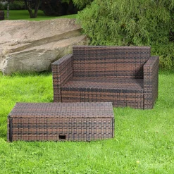 Mucola Polyrattan Gartensofa Lounge Sessel Braun Gartengarnitur Rattansofa Outdoor -Garten- & Gewächshäuser Geschäft 5a8108707673a5520bf16d8c69b88cf8