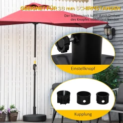 Outsunny Sonnenschirmständer 22 Kg Schirmständer Für Sonnenschirm Schirmstangen 38 Mm Sonnenschirmfuß Für Garten Terrasse Balkon Zement Schwarz Ø51 X 30H Cm 15 Outsunny Sonnenschirmständer 22 Kg Schirmständer Für Sonnenschirm Schirmstangen 38 Mm Sonnenschirmfuß Für Garten Terrasse Balkon Zement Schwarz Ø51 X 30H Cm -Garten- & Gewächshäuser Geschäft 5a8456bb3bf204e36e2d16905399687c