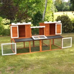 Nanook Kleintierstallkombi Chateau Natur Weiß -Garten- & Gewächshäuser Geschäft 5a94dc1e496bef577d41f197f2a04318