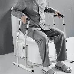 XMTECH Mobile WC-Aufstehhilf Toiletten Höhenverstellbar Inkl. Ablagekorb Stützgestell Haltegriff Für Bad, Belastbar Bis 200kg -Garten- & Gewächshäuser Geschäft 5a9559c77cbe3787b38a2176eaf1f759