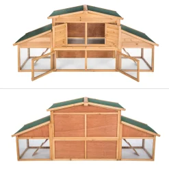 Tectake Kleintierstall XXL Doppelstöckig Mit Ruhezone 226x77x95,5cm - Braun -Garten- & Gewächshäuser Geschäft 5ad4dddf47067cafd0d5a3eb1cbdf0a5