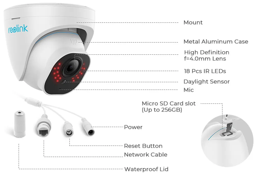Reolink RLC-822A, 4K PoE LAN IP-Überwachungskamera Mit 3X Optischem Zoom, Personen-/Autoerkennung, 30m IR Nachtsicht 10 Reolink RLC-822A, 4K PoE LAN IP-Überwachungskamera Mit 3X Optischem Zoom, Personen-/Autoerkennung, 30m IR Nachtsicht – Bild 10