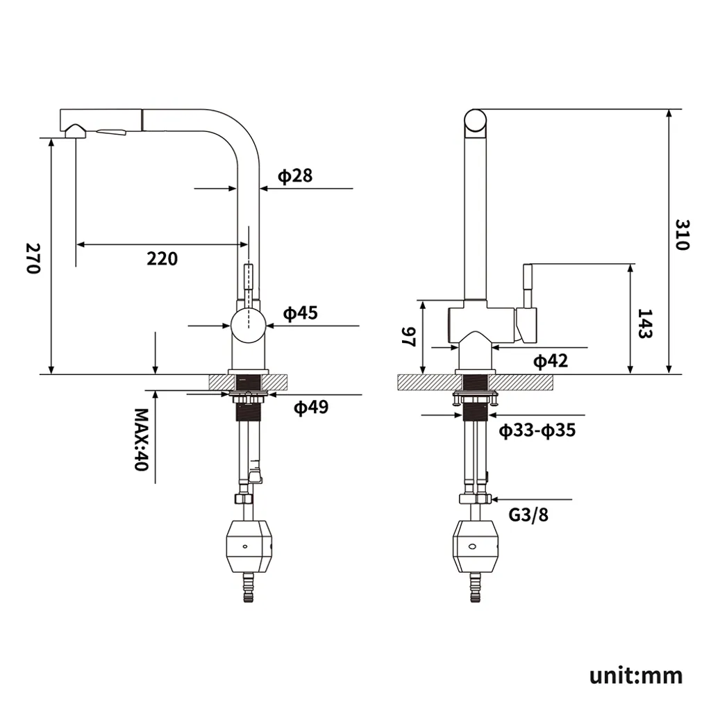 Lonheo Hochdruck Ausziehbare Küchenarmatur, Wasserhahn Küche 360° Schwenkbar Spültischarmatur Einhebelmischer Mischbatterie Für Spülbecken 8 Lonheo Hochdruck Ausziehbare Küchenarmatur, Wasserhahn Küche 360° Schwenkbar Spültischarmatur Einhebelmischer Mischbatterie Für Spülbecken – Bild 8