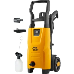 WAP By Nilfisk 128470980 Aqua 1100.2 Hochdruckreiniger, Click&Clean Zubehörwechsel, 110 Bar, Max. 440 L/h, Anti-Drill-System, Aluminiumpumpe, Gelb/Schwarz