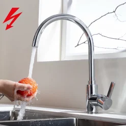 Homelody Niederdruck Küchenarmatur Aus Messing Wasserhahn Küche 360° Drehbar Niederdruck Spültischarmatur Mischbatterie Küche Chrom Armatur Für Boiler -Garten- & Gewächshäuser Geschäft 5bc5e1935a3cf3d831f108ac047b5341