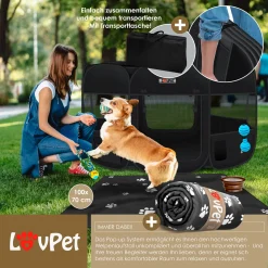 LOVPET® Welpenlaufstall Tierlaufstall Faltbar Für Kleintiere Hunde, Katzen Inkl. Hundenapf Hundelaufstall Freigehege Oxfordgewebe Pop-up System Indoor & Outdoor, Farbe:Schwarz 16 LOVPET® Welpenlaufstall Tierlaufstall Faltbar Für Kleintiere Hunde, Katzen Inkl. Hundenapf Hundelaufstall Freigehege Oxfordgewebe Pop-up System Indoor & Outdoor, Farbe:Schwarz -Garten- & Gewächshäuser Geschäft 5bf8b0632708f8bf35150f298de6a874