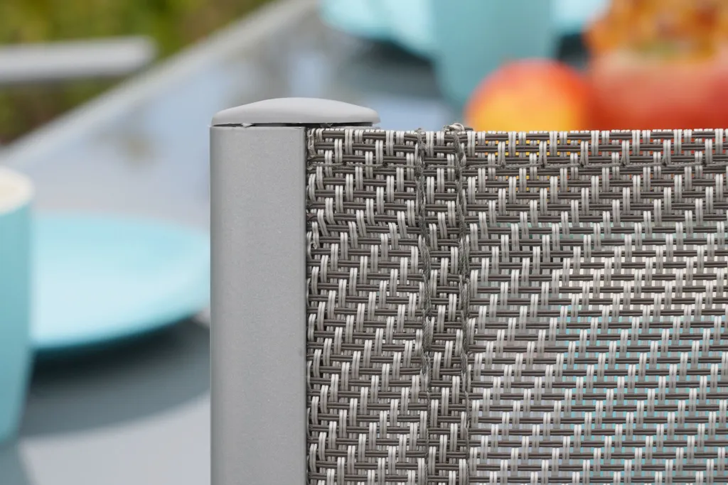 Merxx Klappsessel "Taviano" 2er Set - Aluminiumgestell Silber Mit Textilbespannung Diamantbraun 2 Merxx Klappsessel "Taviano" 2er Set - Aluminiumgestell Silber Mit Textilbespannung Diamantbraun – Bild 2