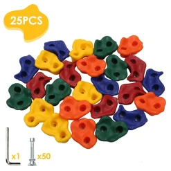 EINFEBEN 25 St. Kinder Klettergriffe Klettersteine Klettergerüste , Belastbar Bis 200 Kg Für Kletterwand Spielturm, Inklusive Befestigungsmaterial, Verschiedene