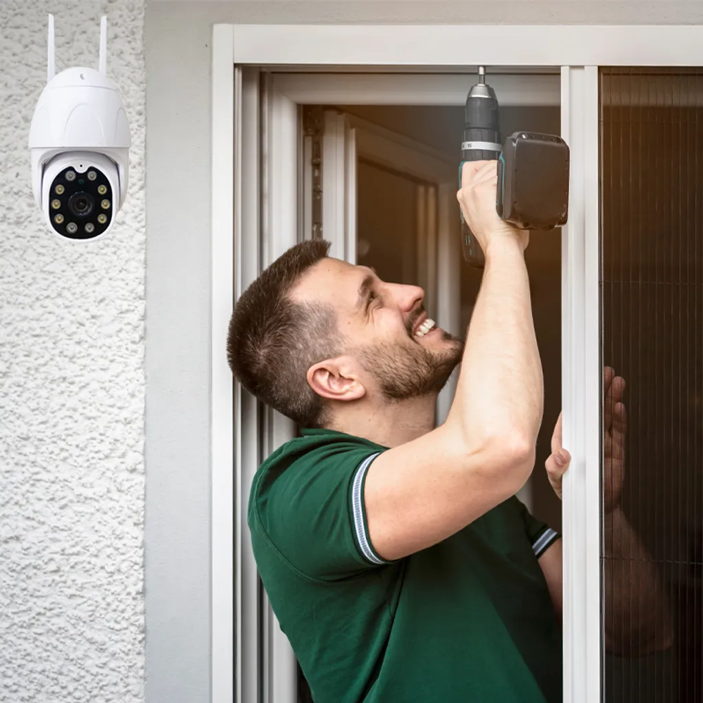 Kabellose WLAN Überwachungskamera IP Kamera Aussen Outdoor 1080P Full HD 2.4GHz WiFi IP66 Wasserdicht Bewegungserkennung Kartenslot 355°/90° Retoo 5 Kabellose WLAN Überwachungskamera IP Kamera Aussen Outdoor 1080P Full HD 2.4GHz WiFi IP66 Wasserdicht Bewegungserkennung Kartenslot 355°/90° Retoo – Bild 5