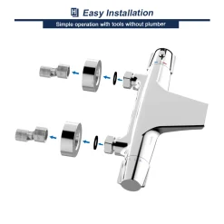 Aihom Thermostat Badewannenarmatur Wasserfall Wannenarmatur Mit Sicherheitsknopf 40℃, Wannenbatterie Mischbatterie Dusche Duscharmatur, Chrom 18 Aihom Thermostat Badewannenarmatur Wasserfall Wannenarmatur Mit Sicherheitsknopf 40℃, Wannenbatterie Mischbatterie Dusche Duscharmatur, Chrom -Garten- & Gewächshäuser Geschäft 5c7f8bee689b867a8f30c49d63cf1d79