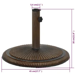 VidaXL Sonnenschirmständer Bronzen 45x45x30 Cm Gusseisen -Garten- & Gewächshäuser Geschäft 5c9233026ed48ee565bb56ab95ab9eee