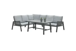 Garden Impressions Lounge/Dining Set Andrea 5-teilig Links Carbon Black