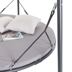 LECO Doppelschwingliege, Grau, Stahl/Textilene, 209 X 209 X 205 Cm -Garten- & Gewächshäuser Geschäft 5cc9716269ba27c15667e5b6411bdc05