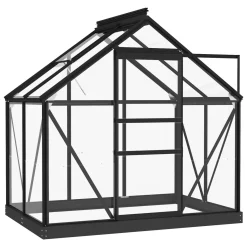 VidaXL Glas Gewächshaus Anthrazit 155x103x191 Cm Aluminium -Garten- & Gewächshäuser Geschäft 5cf701e1aaf3e4c5b68449528666f921