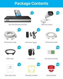 ZOSI 4K Überwachungskamera Set Mit 2 Wege Audio, Videoüberwachung Mit 16X 8MP PoE Kamera Und 16CH 4TB HDD NVR, Personenerkennung 18 ZOSI 4K Überwachungskamera Set Mit 2 Wege Audio, Videoüberwachung Mit 16X 8MP PoE Kamera Und 16CH 4TB HDD NVR, Personenerkennung -Garten- & Gewächshäuser Geschäft 5d019d89eeafa450a43dce762fcd677c