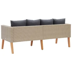 VidaXL 2-Sitzer-Gartensofa Mit Auflagen Poly Rattan Beige -Garten- & Gewächshäuser Geschäft 5d15390882444152f2f165d0f89ce695
