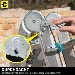 Craftfull Mehrzweckleiter - Teleskopleiter CF-105A - Leiter - Multifunktionsleiter - Aluleiter - Klappleiter - 5.10 Meter (4x5 Sprossen) -Garten- & Gewächshäuser Geschäft 5d304e68c4dd0f6f7464bf1a28536025