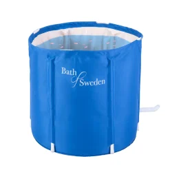 SCHWÄNLEIN Schwänlein Mobile Faltbare Badewanne 70x65cm Blau Mit Kissen