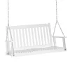 Outsunny Gartenschaukel Für 2 Personen Schaukelbank Hängebank Massivholz Patio Terrasse Hinterhof Weiß 117 X 69 X 60 Cm