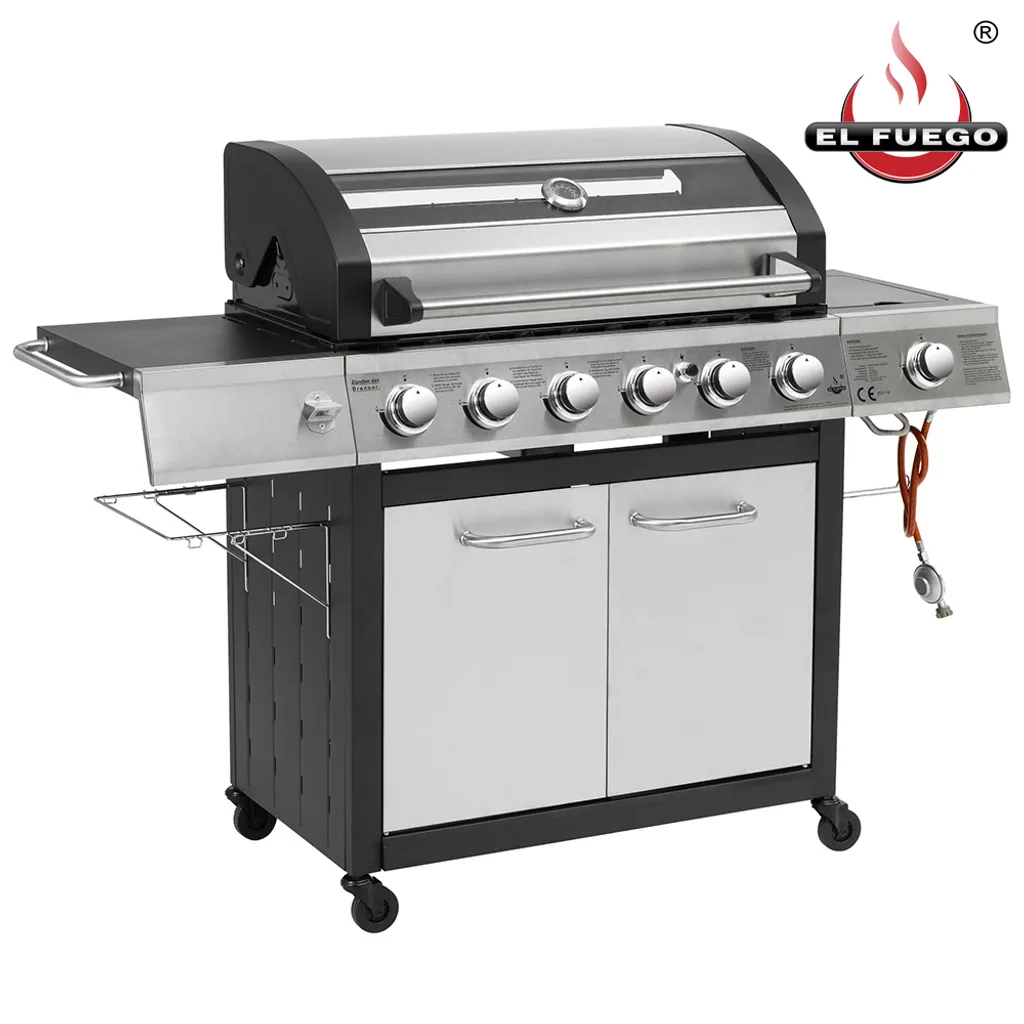 EL FUEGO Edelstahl-Gasgrill "Long Beach" 6 +1 Brenner 20 EL FUEGO Edelstahl-Gasgrill "Long Beach" 6 +1 Brenner – Bild 20