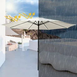 EINFEBEN 3.5m Sonnenschirm Marktschirm Mit Handkurbel UV40+ Outdoor-Schirm Terrassen Gartenschirm,Beige -Garten- & Gewächshäuser Geschäft 5db53759fdc020d43753feef94543835