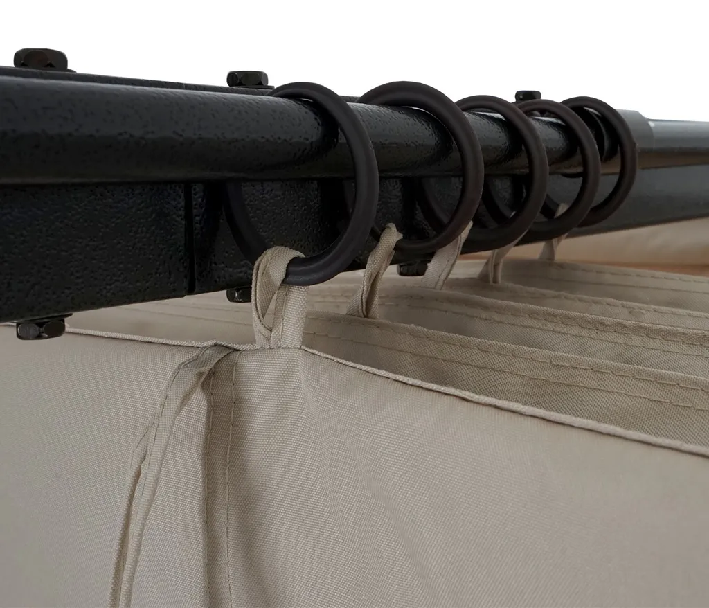 Mendler Pergola MCW-C42, Garten Pavillon, Stabiles 6cm-Gestell + Schiebedach Creme 3x3m 3 Mendler Pergola MCW-C42, Garten Pavillon, Stabiles 6cm-Gestell + Schiebedach Creme 3x3m – Bild 3